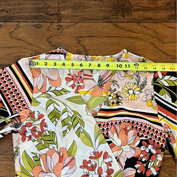 Who What Wear Maxi Floral Wrap Dress Size Small Scarf Print Long Length Colorful - Picture 13 of 16